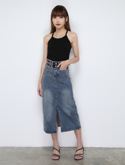 Sleeveless Back Split Top 30661