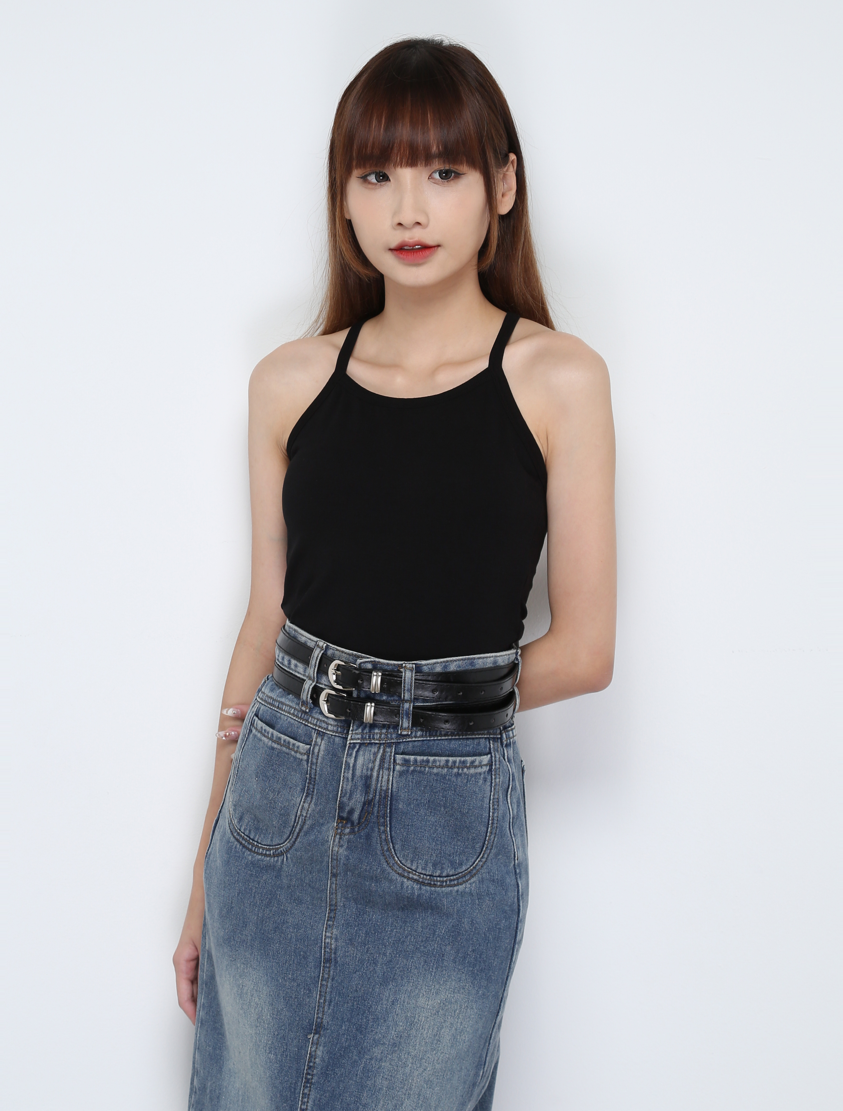 Sleeveless Back Split Top 30661