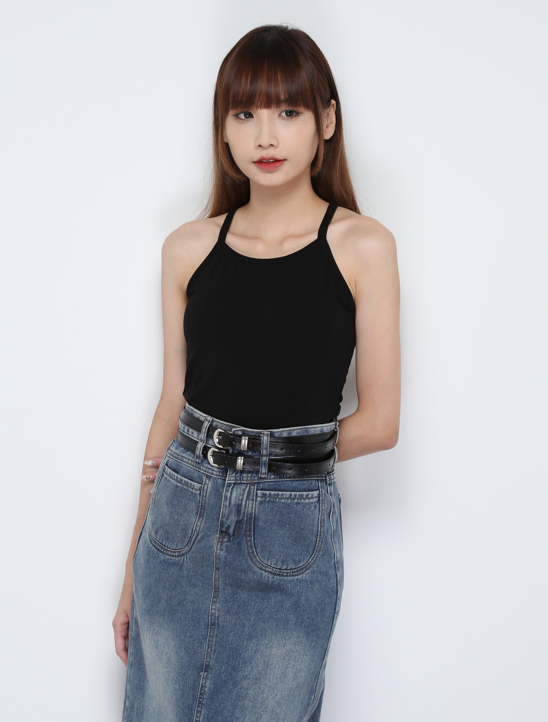 Sleeveless Back Split Top 30661