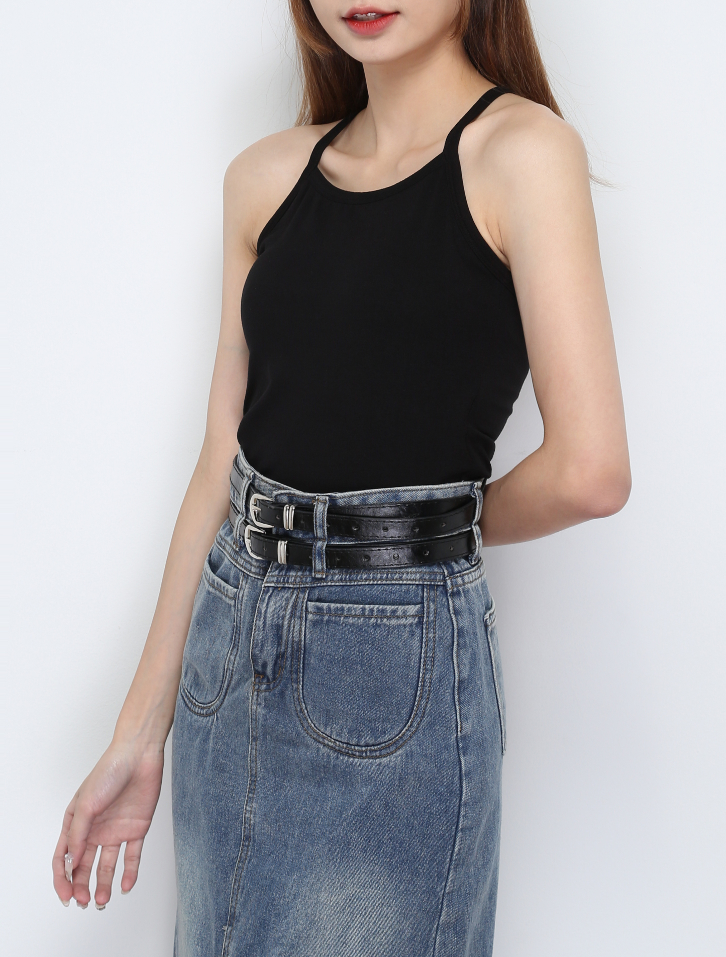 Sleeveless Back Split Top 30661