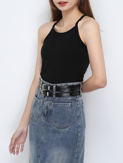 Sleeveless Back Split Top 30661