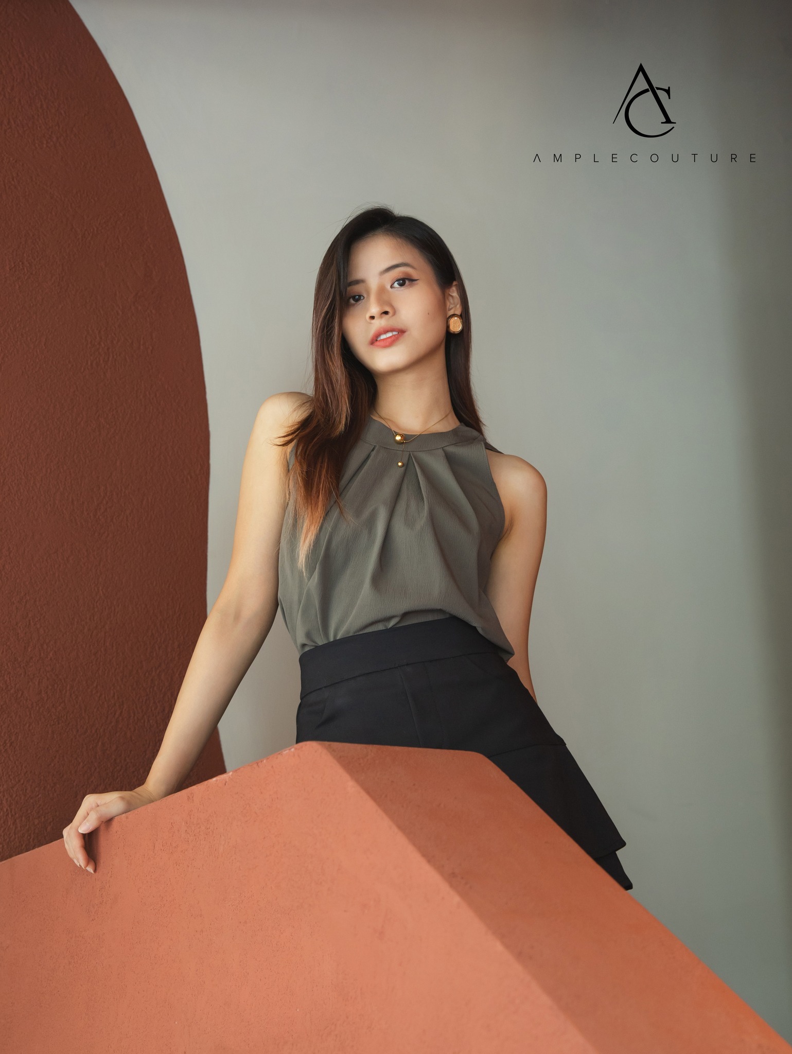 Front Pocket Pleated Skirt Pant 30581