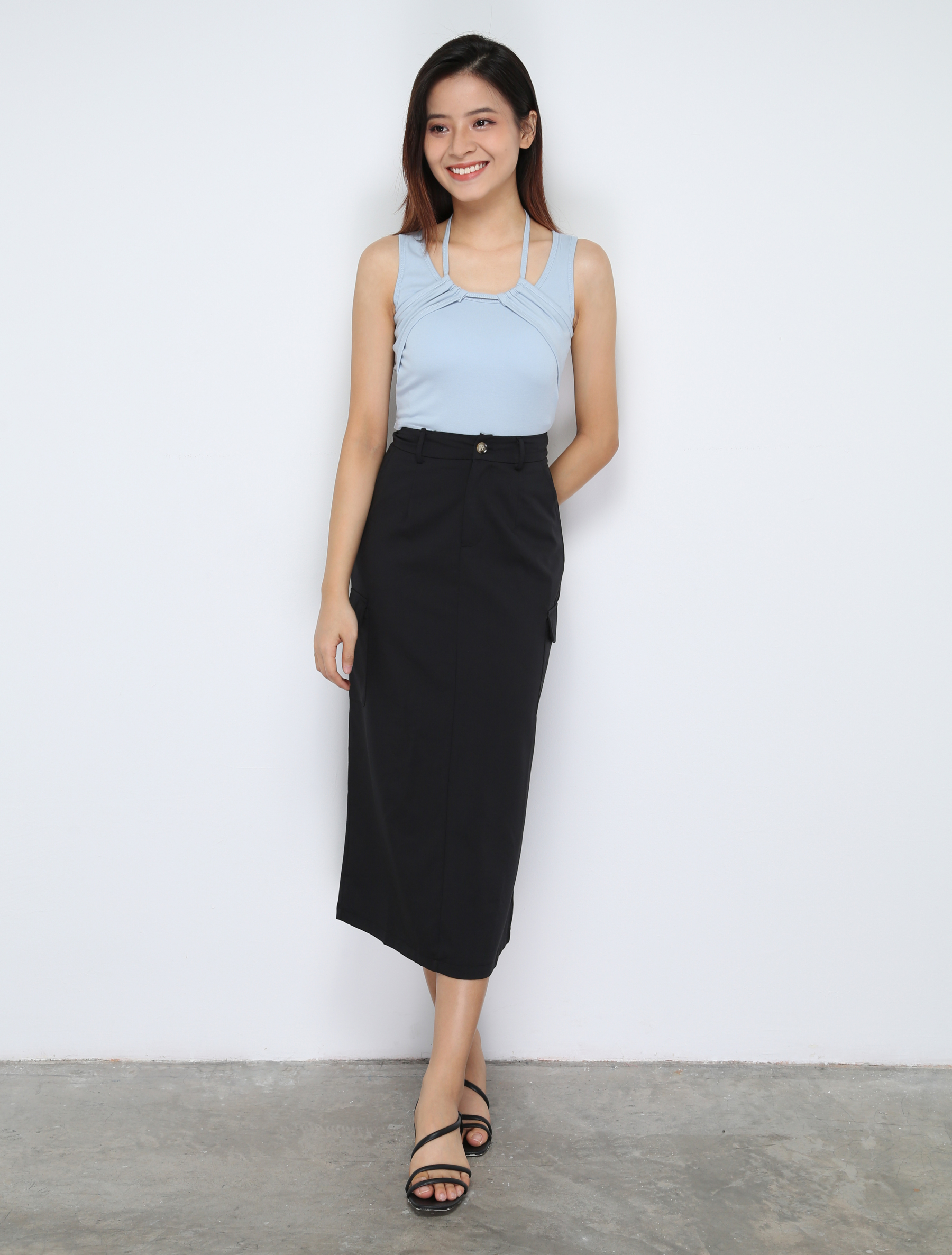 Sleeveless With Drawstring Top 30665