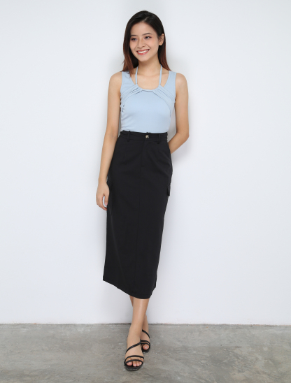 Sleeveless With Drawstring Top 30665