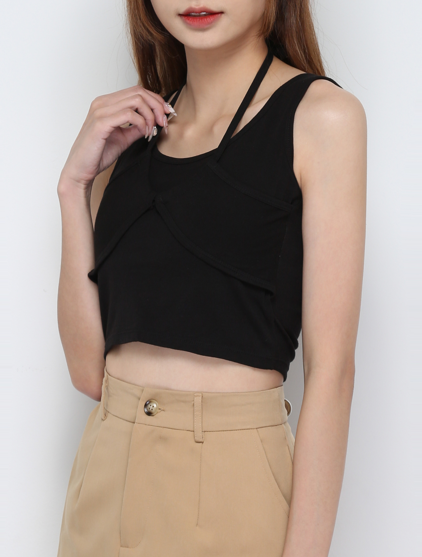 Sleeveless With Drawstring Top 30665