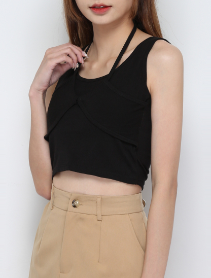 Sleeveless With Drawstring Top 30665