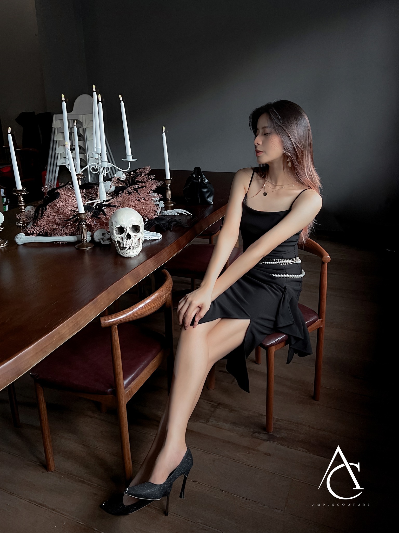 Sleeveless Ruffles With Split Dress 30724 (SPO)