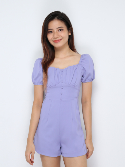 Puff SLeeve Back Zip Jumpsuit 30760