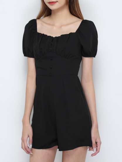 Puff SLeeve Back Zip Jumpsuit 30760