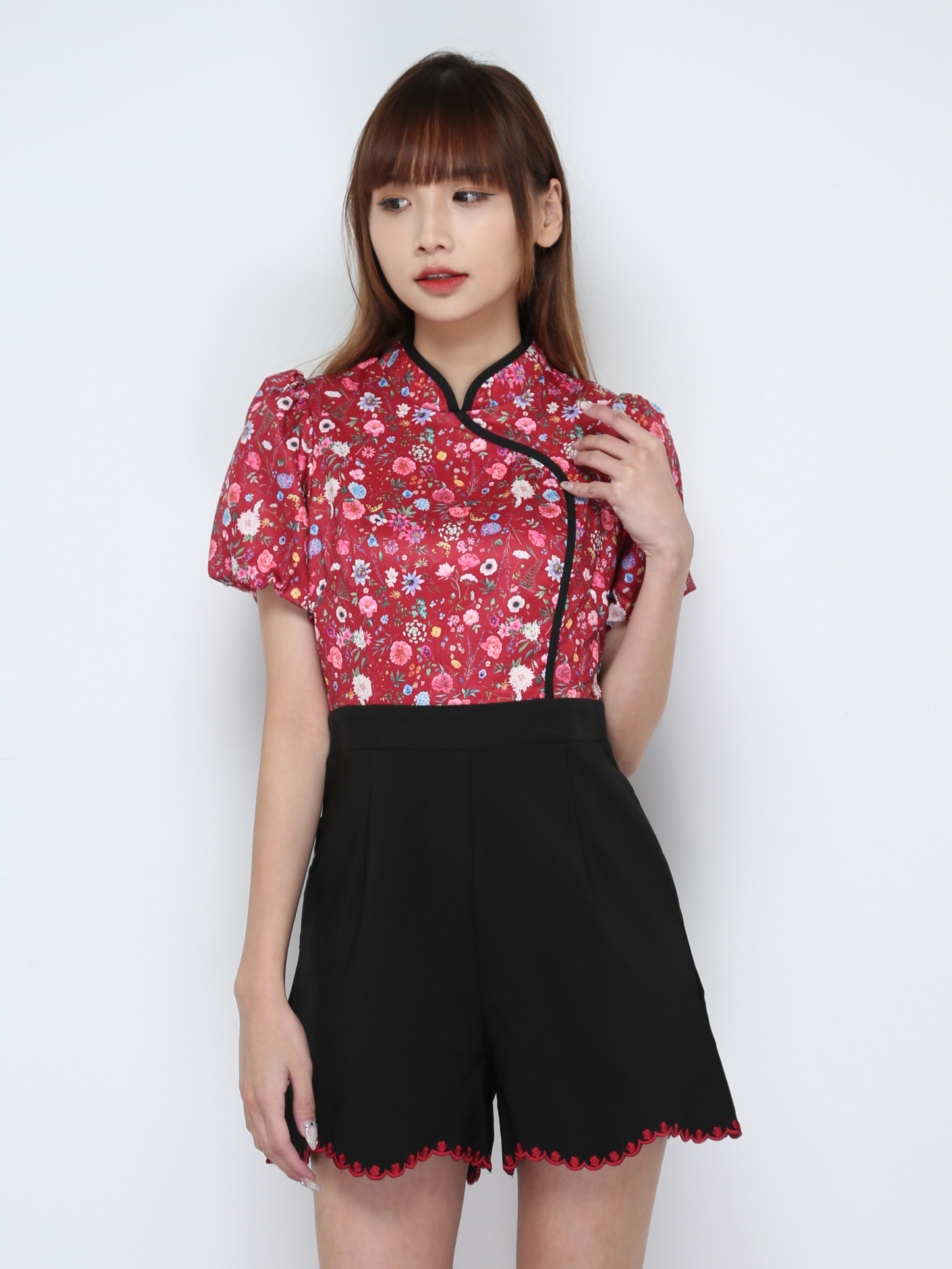 Floral Puff Sleeve Jumpsuit 30766