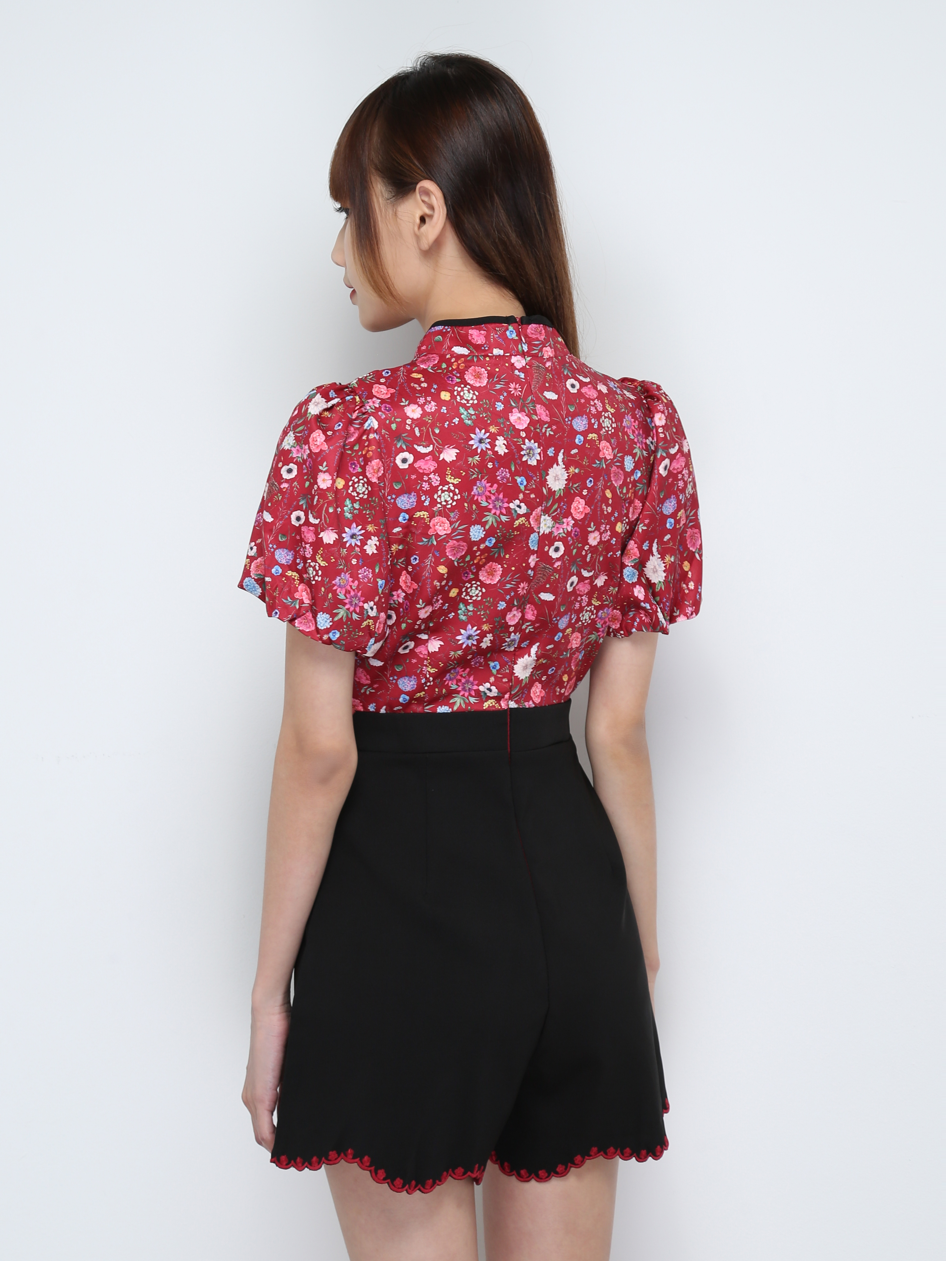 Floral Puff Sleeve Jumpsuit 30766