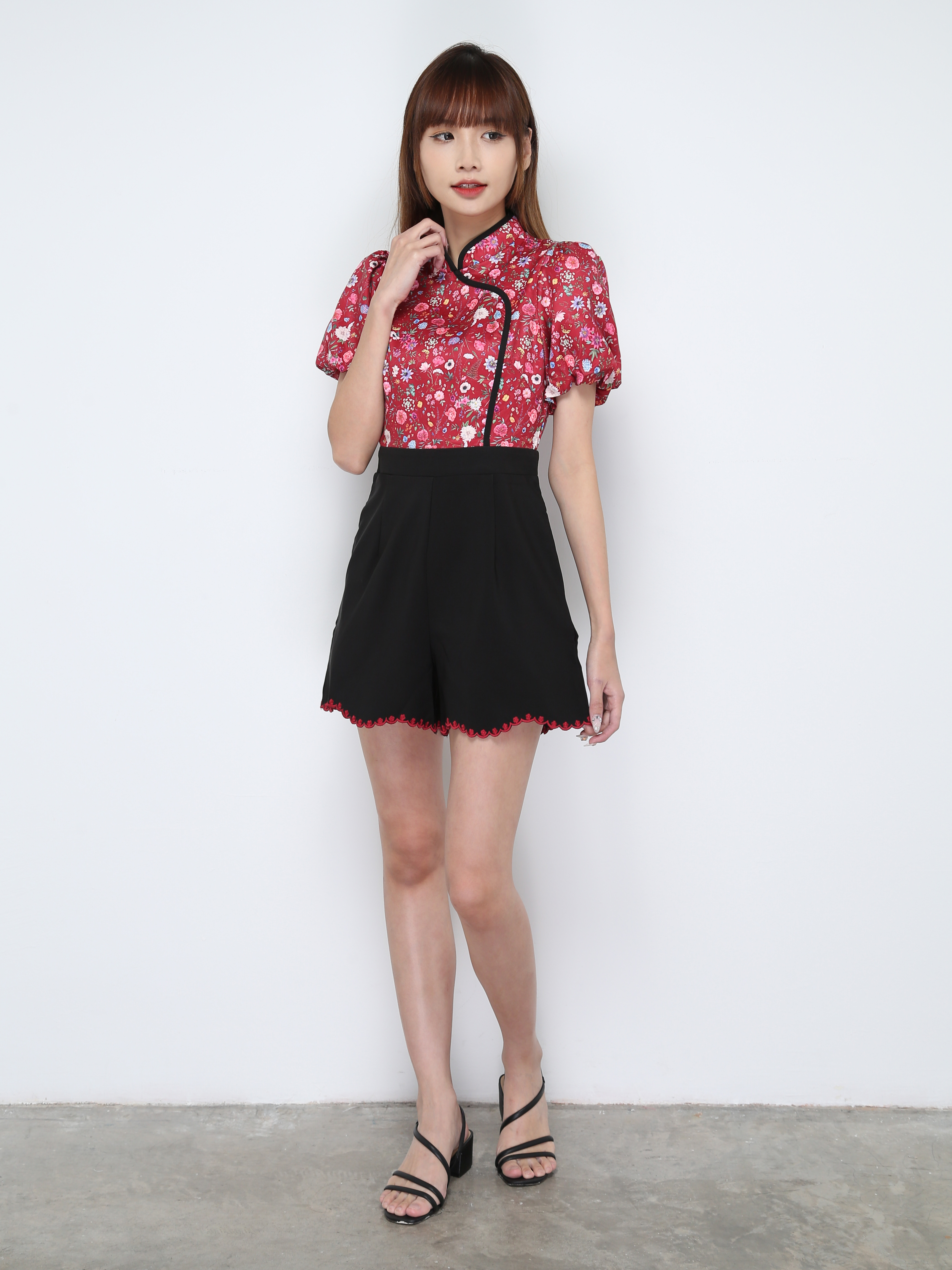 Floral Puff Sleeve Jumpsuit 30766