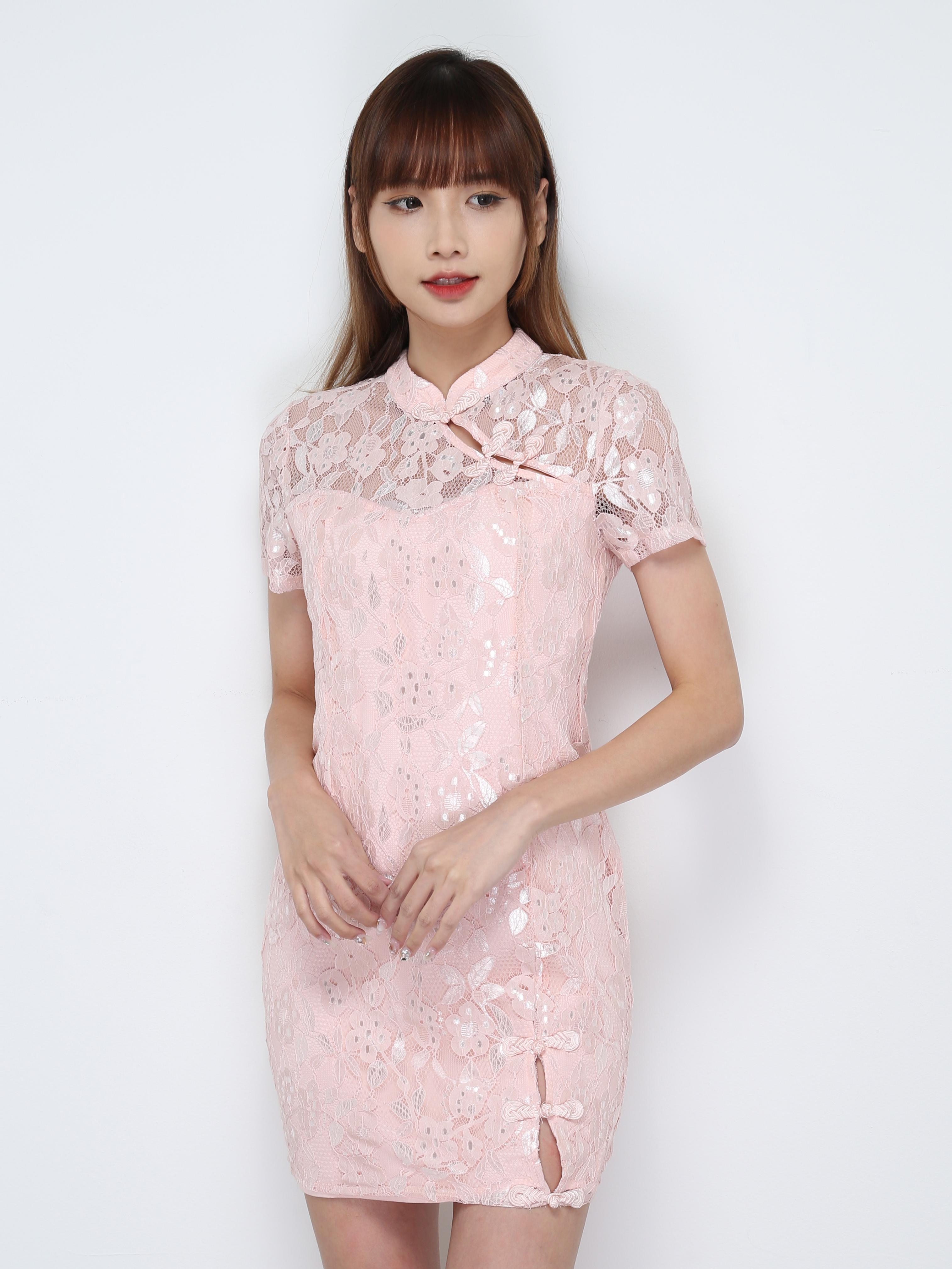 Short Sleeve Back Zip Dress 30819