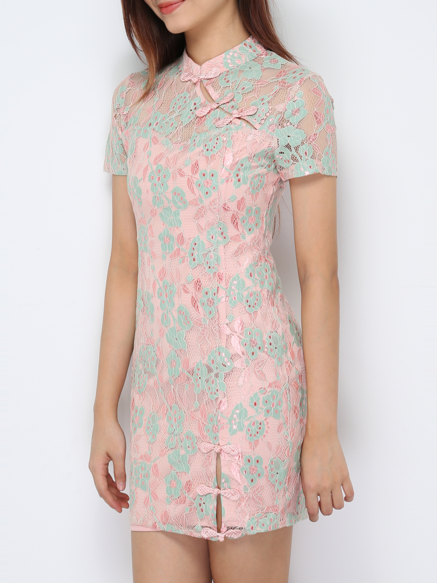 Short Sleeve Back Zip Dress 30819