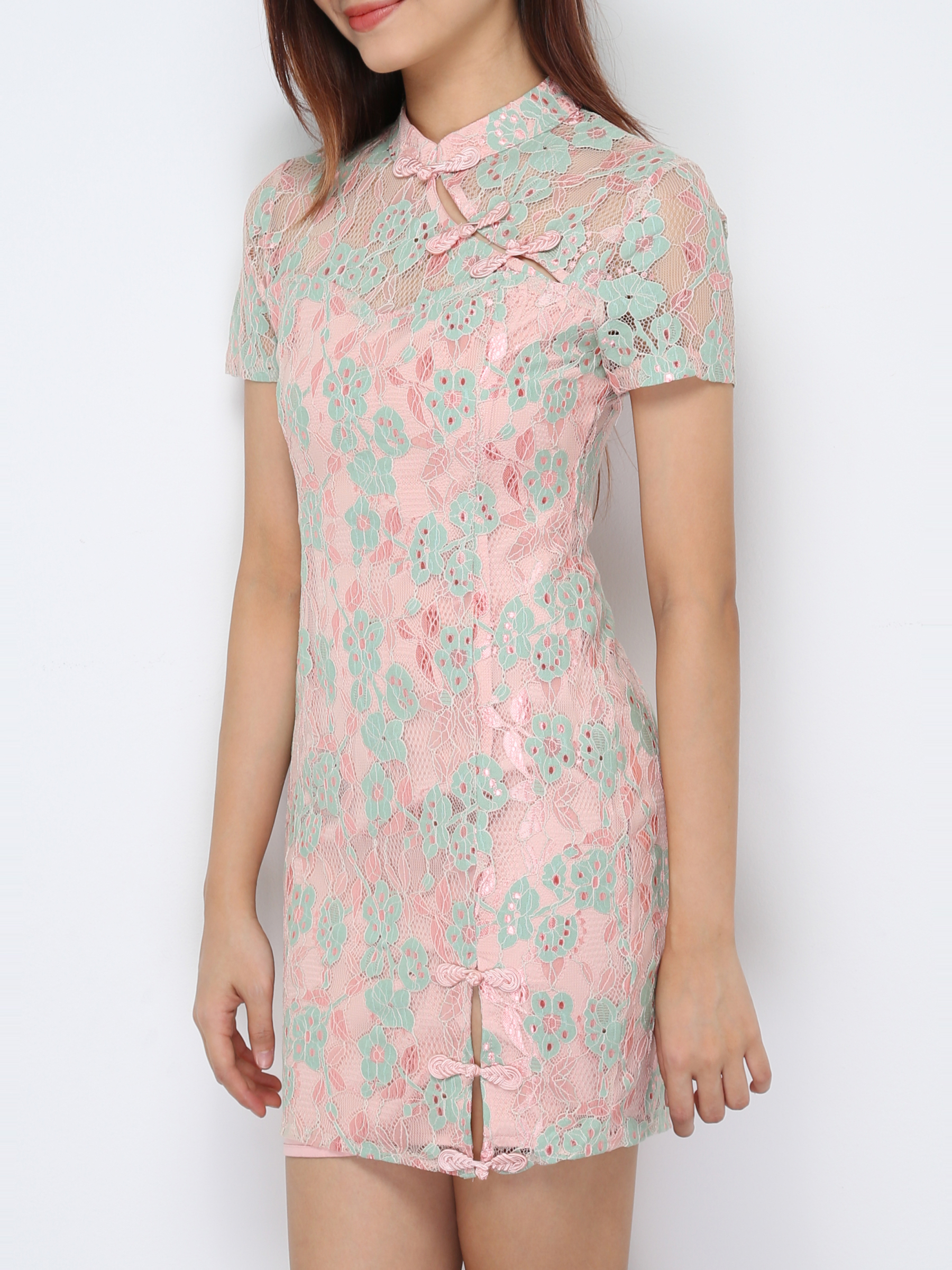 Short Sleeve Back Zip Dress 30819