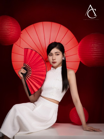 Sleeveless Back Zip Top With Long Skirt Set 30861