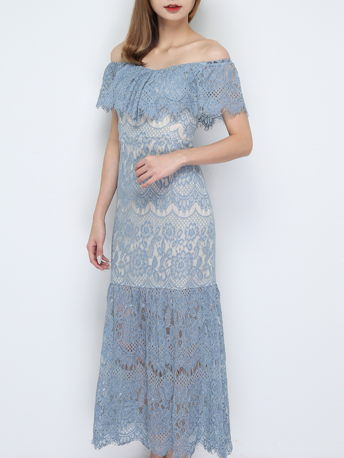 Off Shoulder Lace Dress 31105