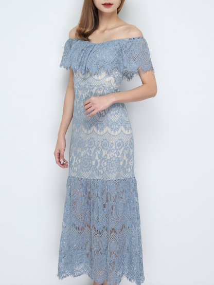 Off Shoulder Lace Dress 31105
