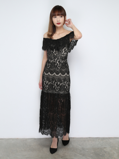 Off Shoulder Lace Dress 31105