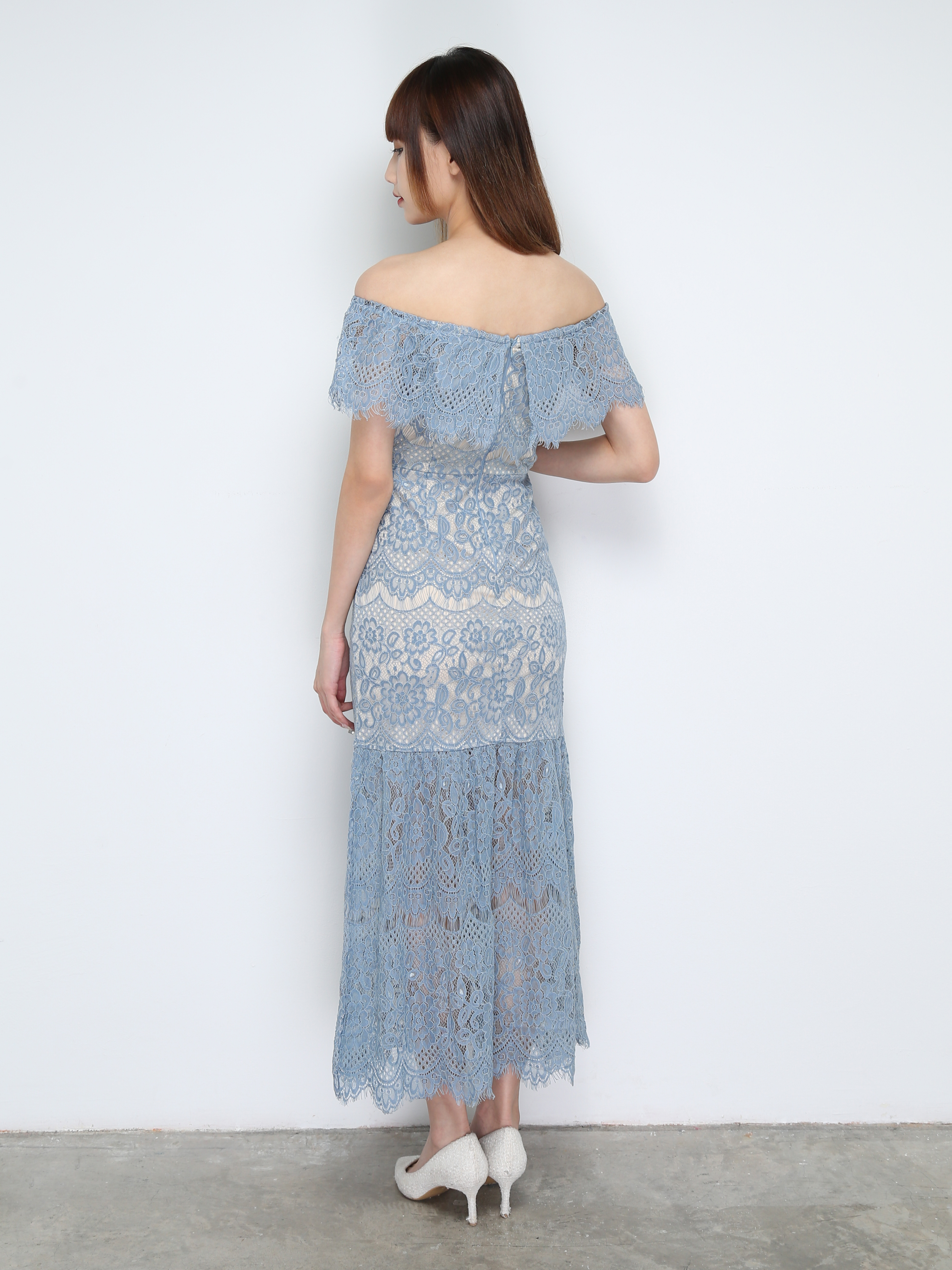 Off Shoulder Lace Dress 31105