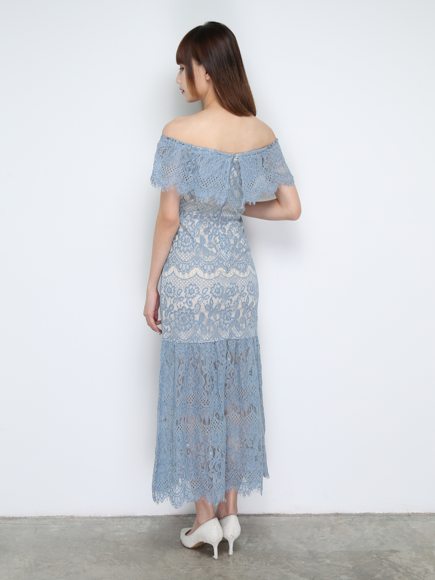 Off Shoulder Lace Dress 31105