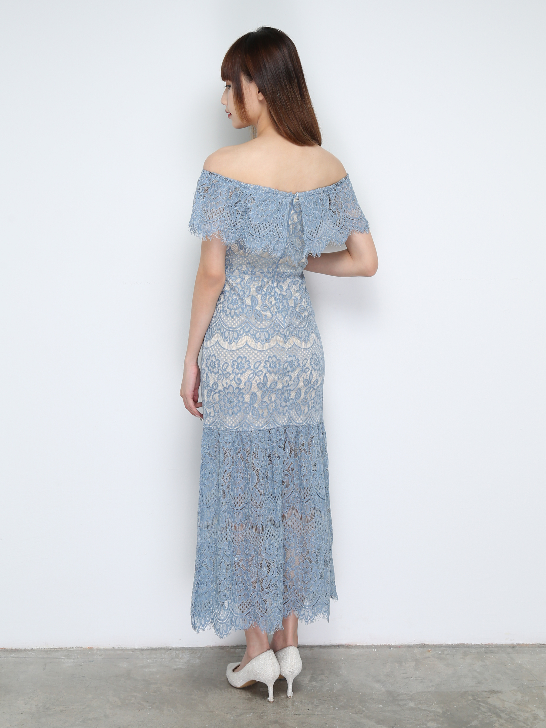 Off Shoulder Lace Dress 31105