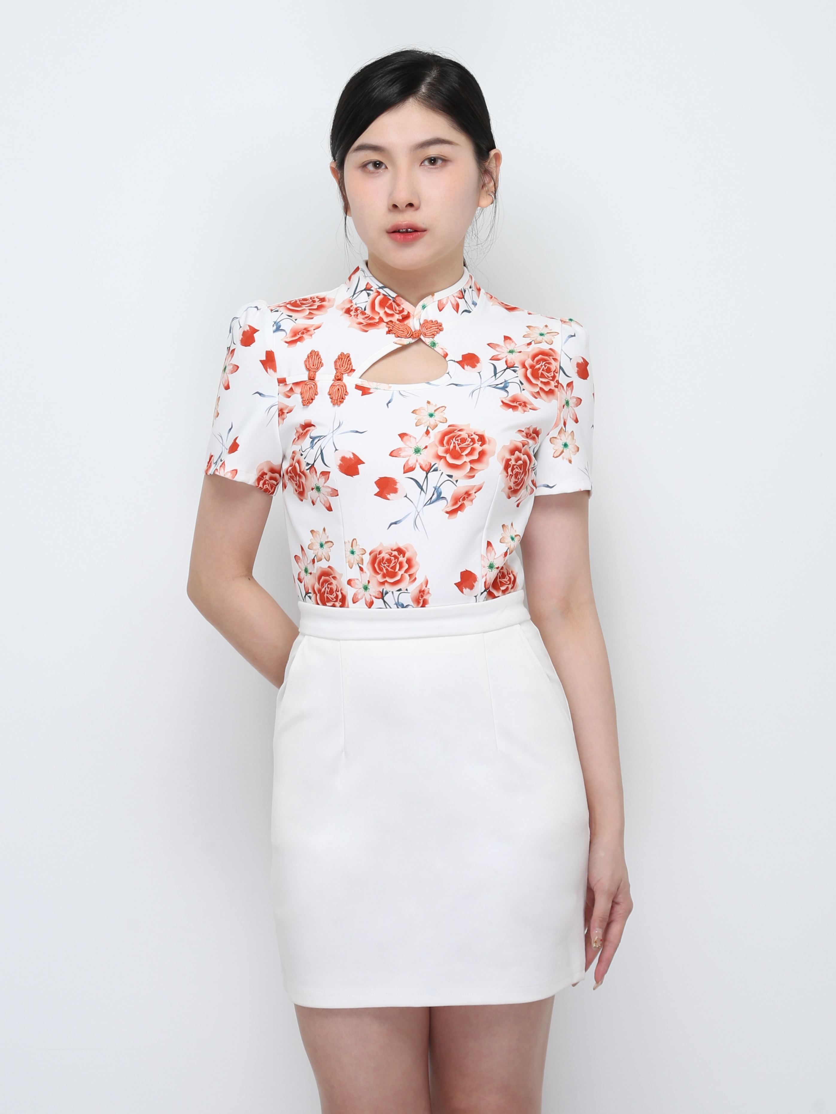 Floral Cheongsam Top 31204