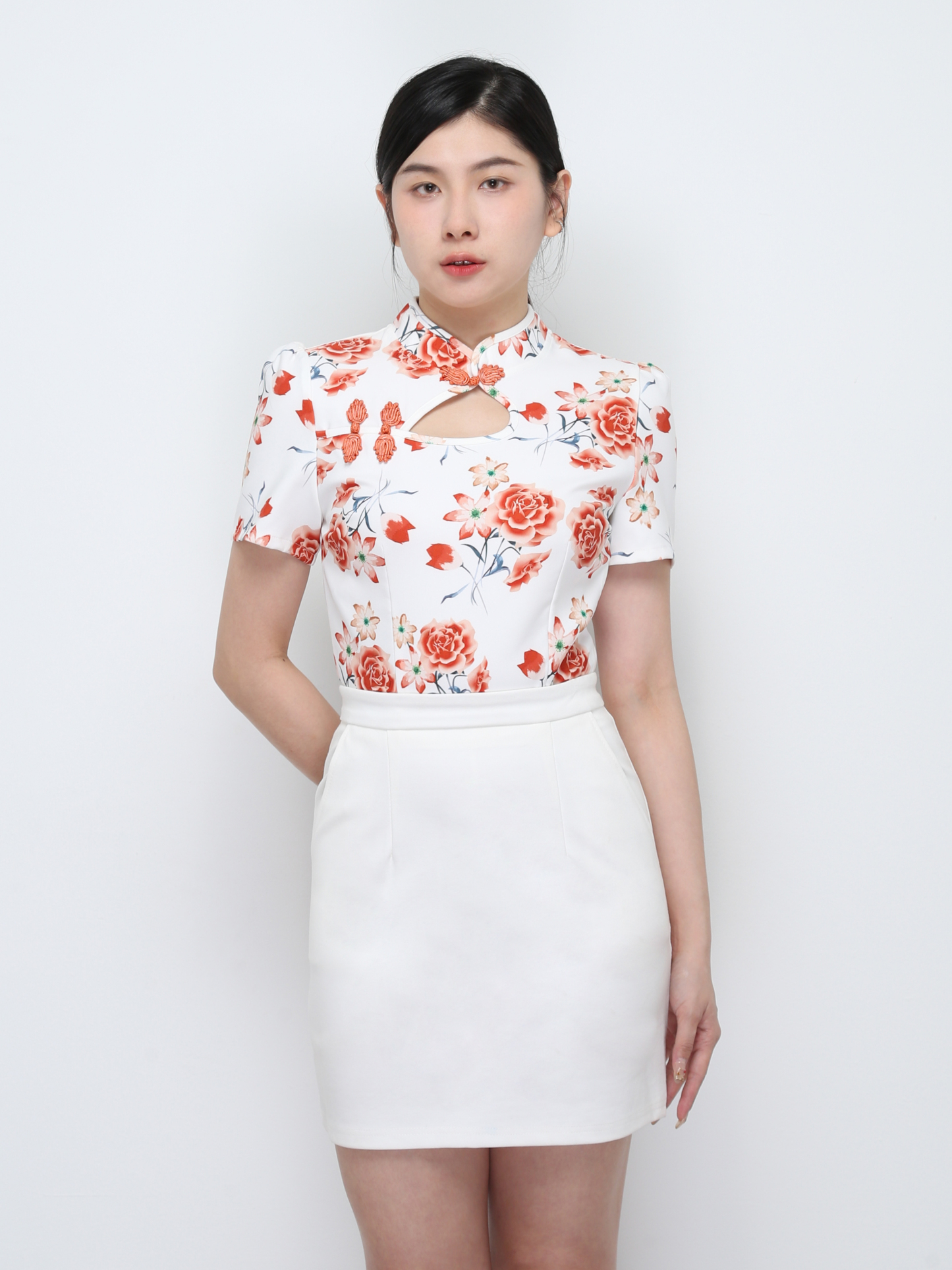 Floral Cheongsam Top 31204