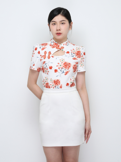 Floral Cheongsam Top 31204