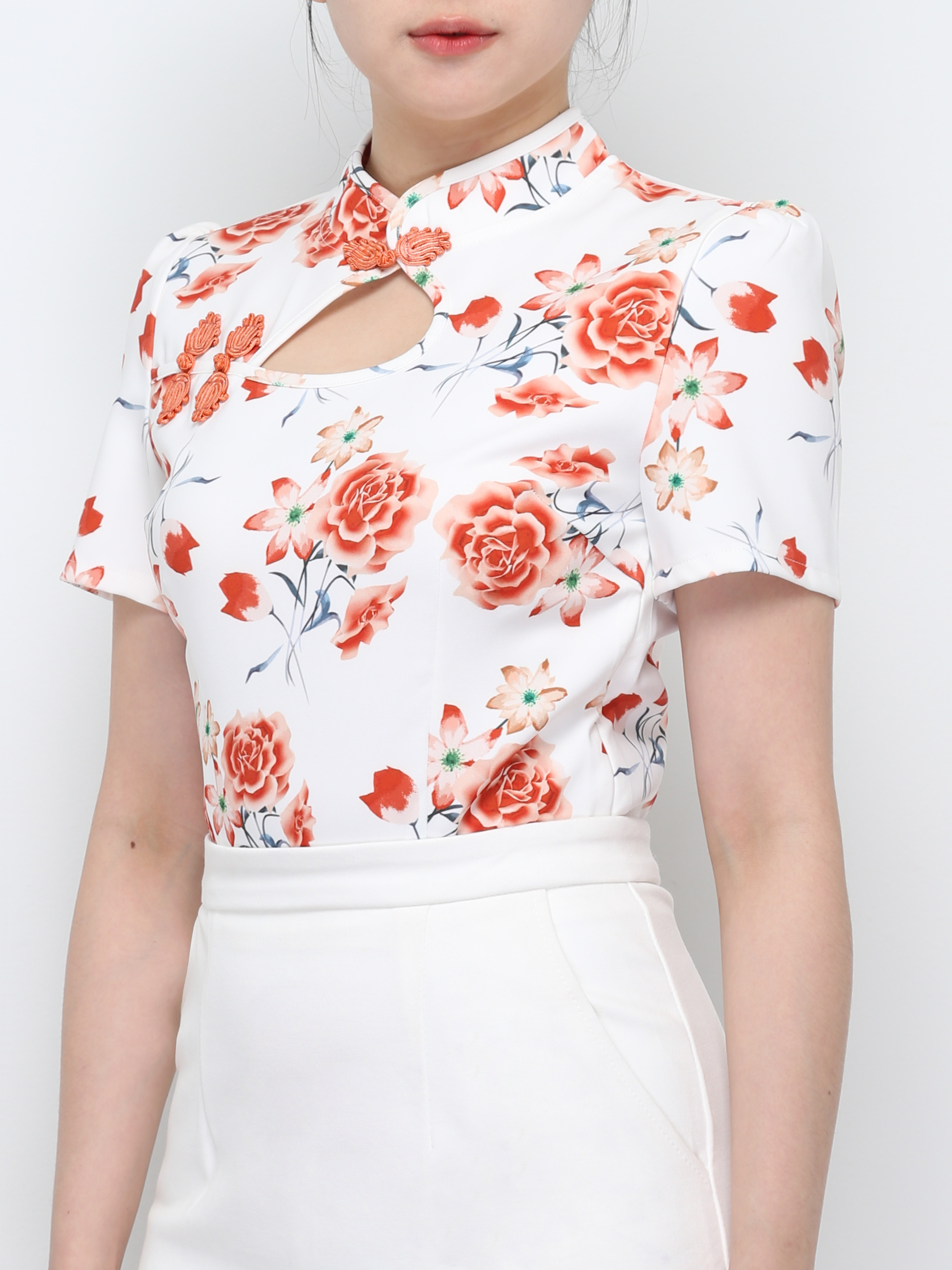 Floral Cheongsam Top 31204