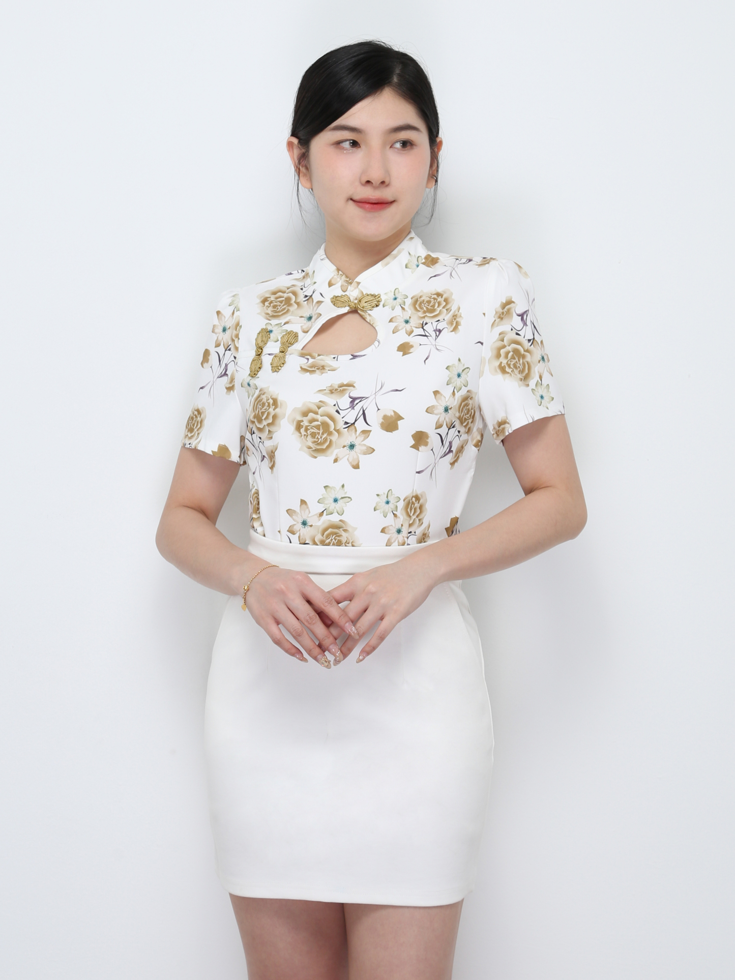 Floral Cheongsam Top 31204