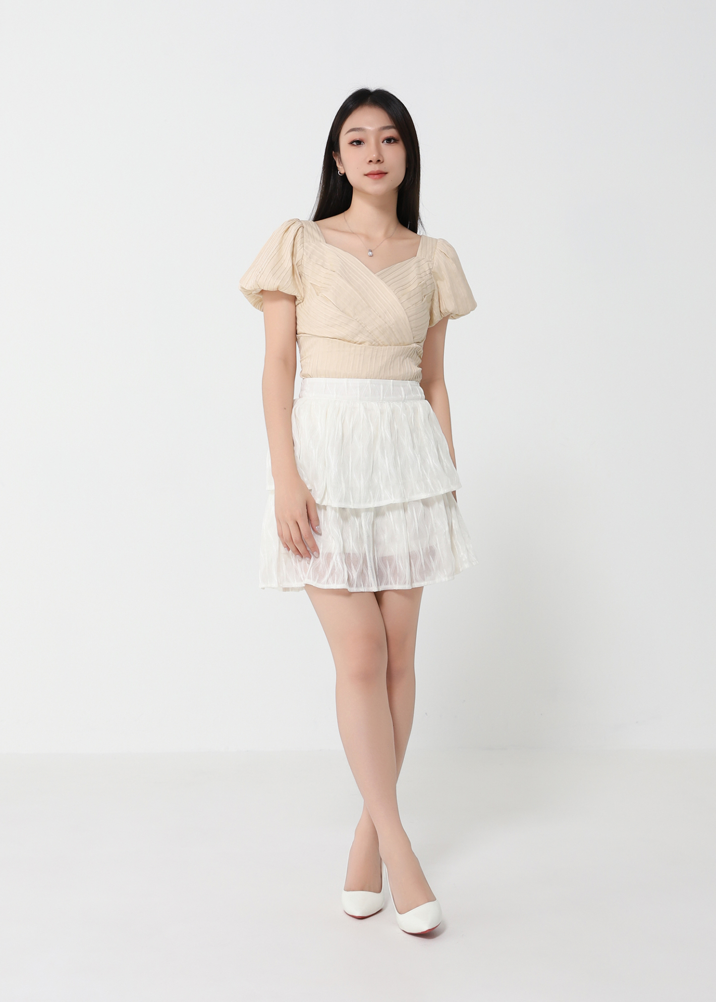 High Waist Layered Skirt Pants 31293