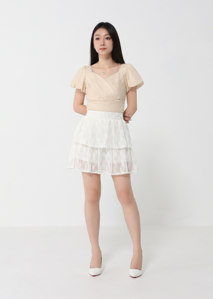 High Waist Layered Skirt Pants 31293
