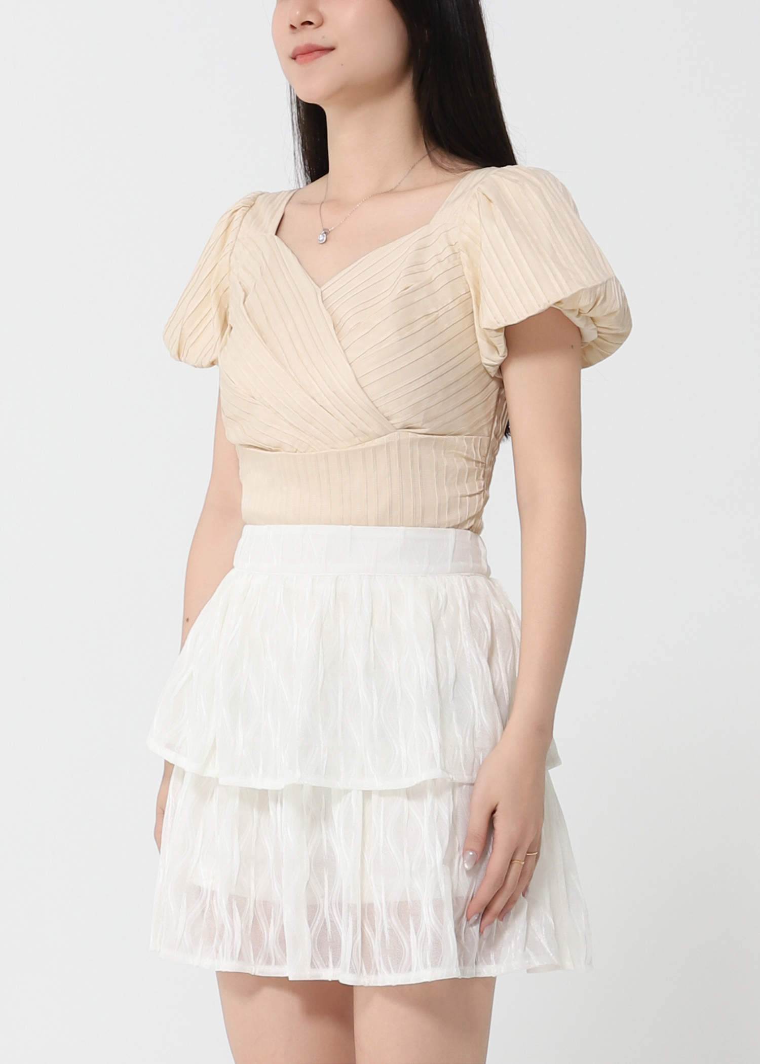 High Waist Layered Skirt Pants 31293