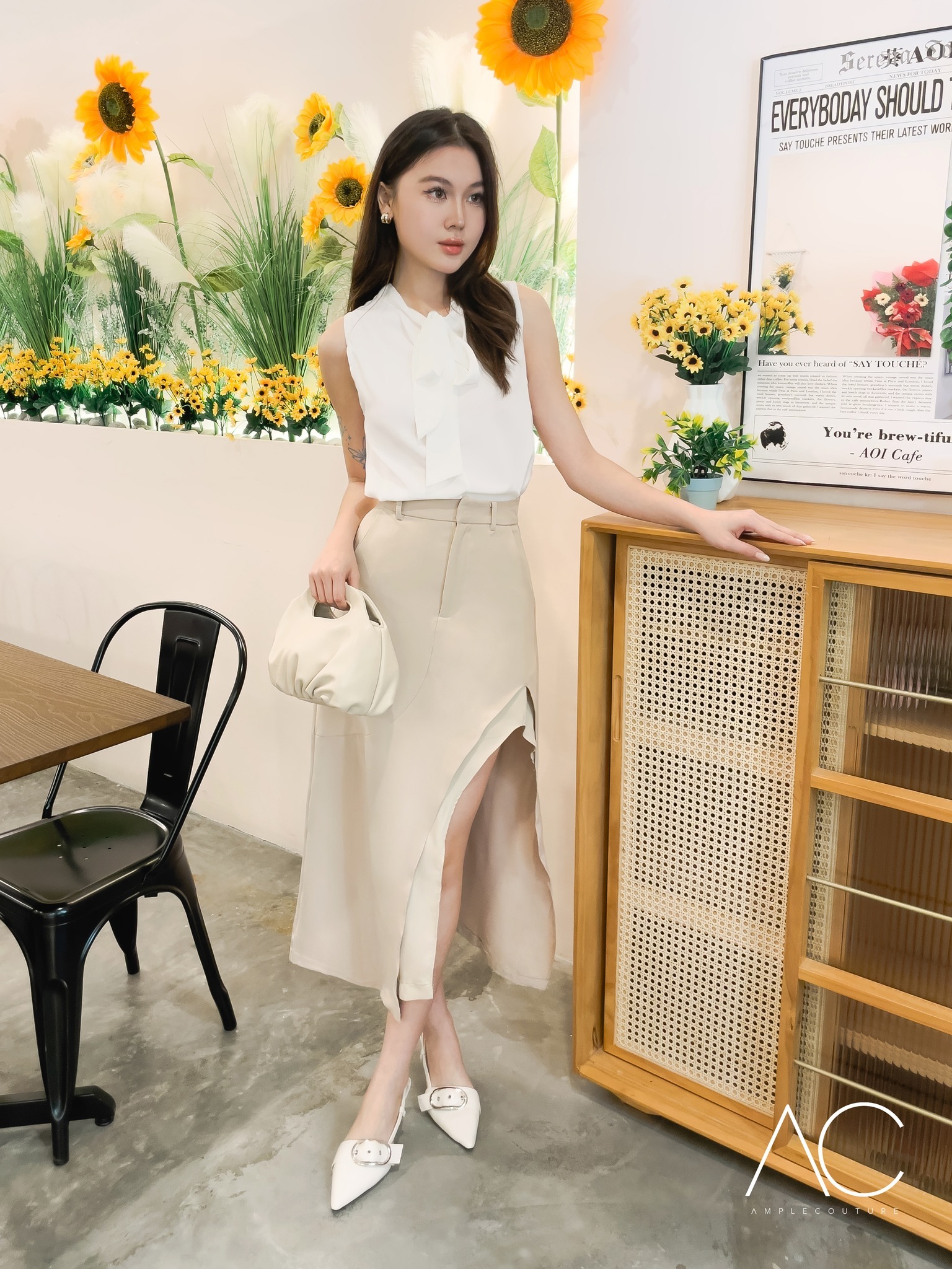 High Waist With Split Skirt 37307