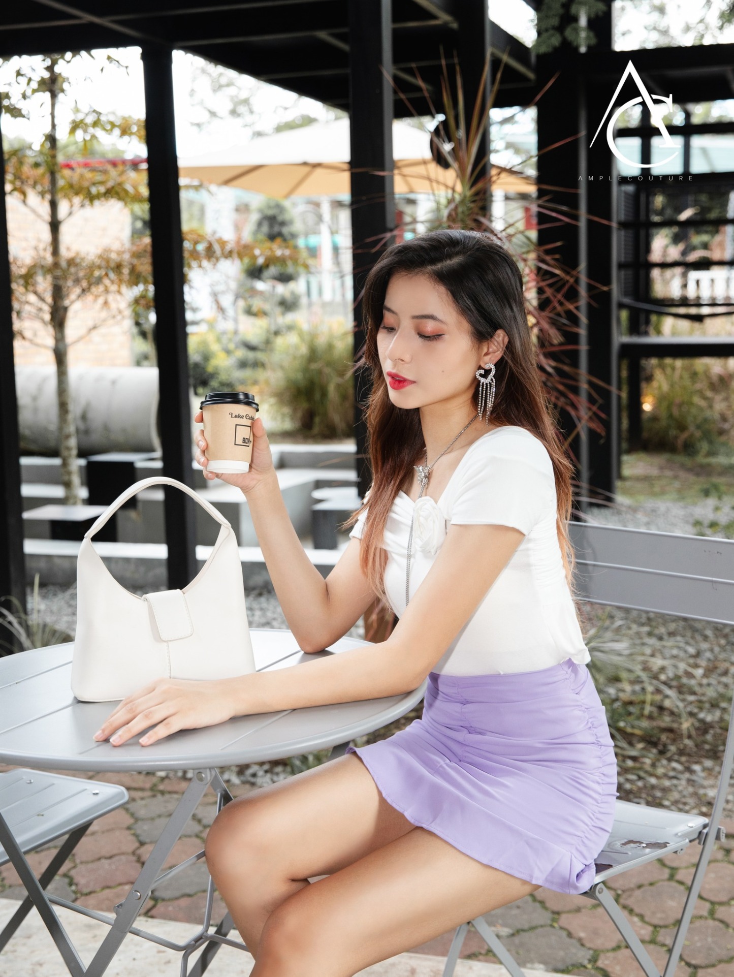 Sloping With Decorative Flower Top 31360