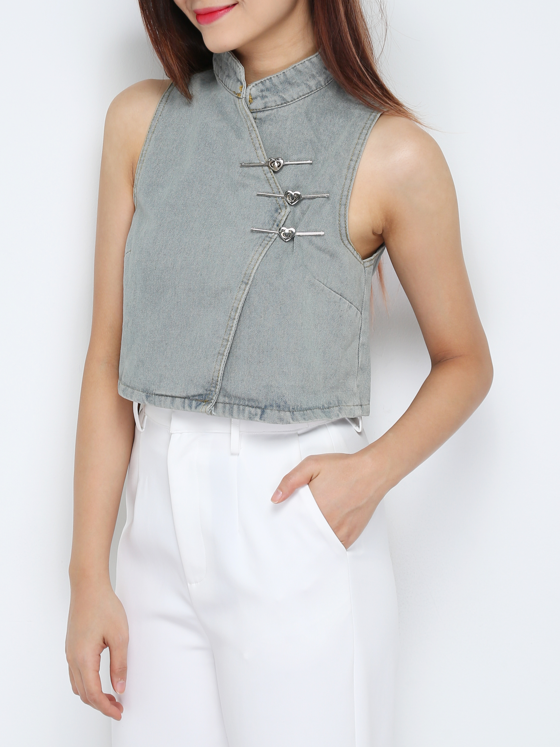 Denim Sleeveless Top 31408