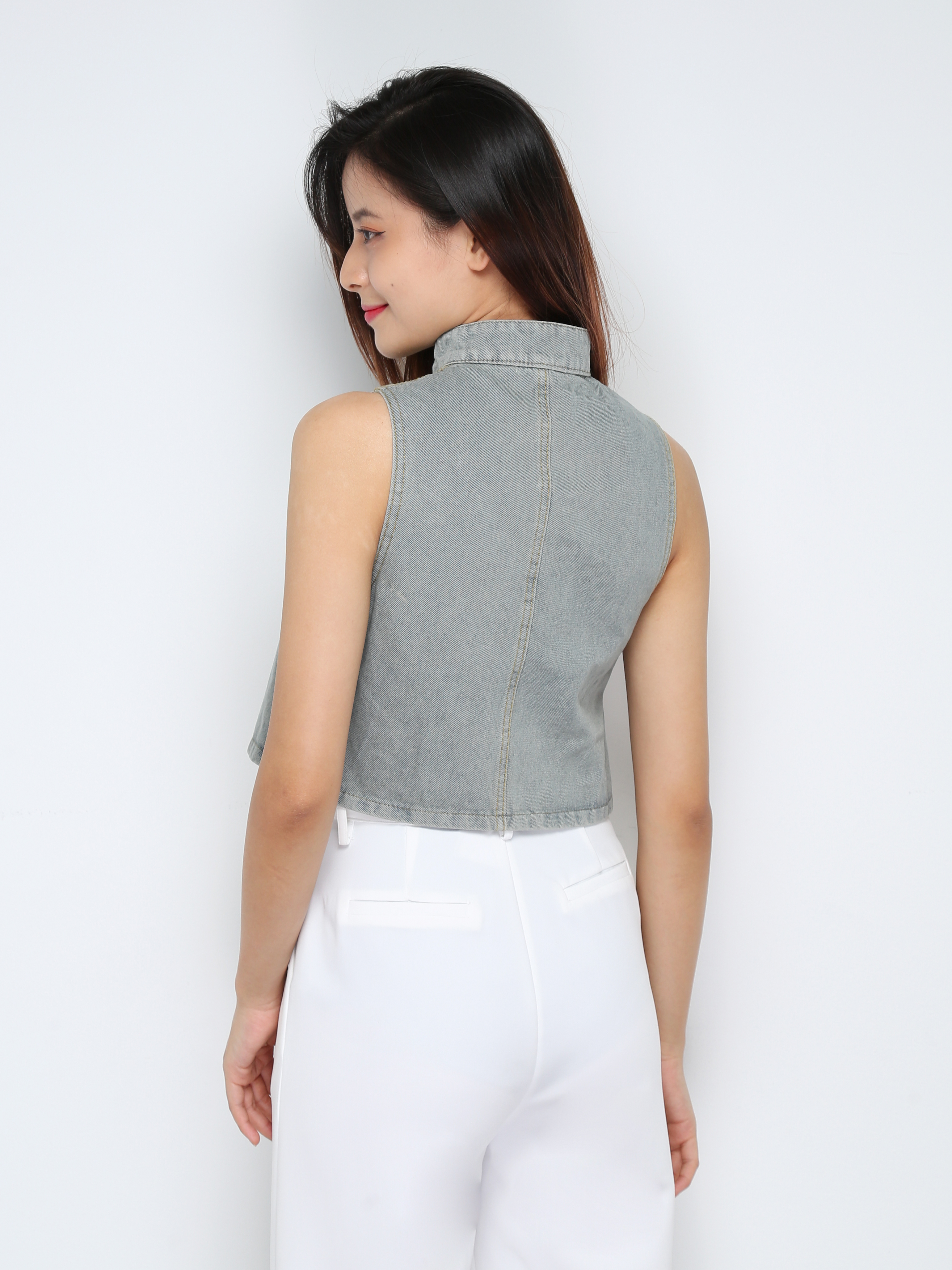 Denim Sleeveless Top 31408