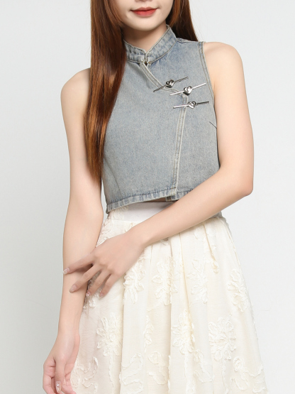 Denim Sleeveless Top 31408
