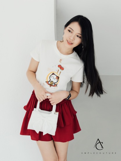 High Waist Ruffles Short Pants 31183