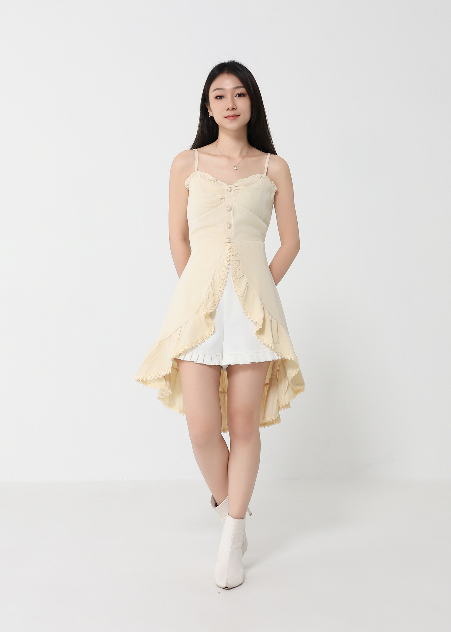 Ruffles With Lace Dress 31508