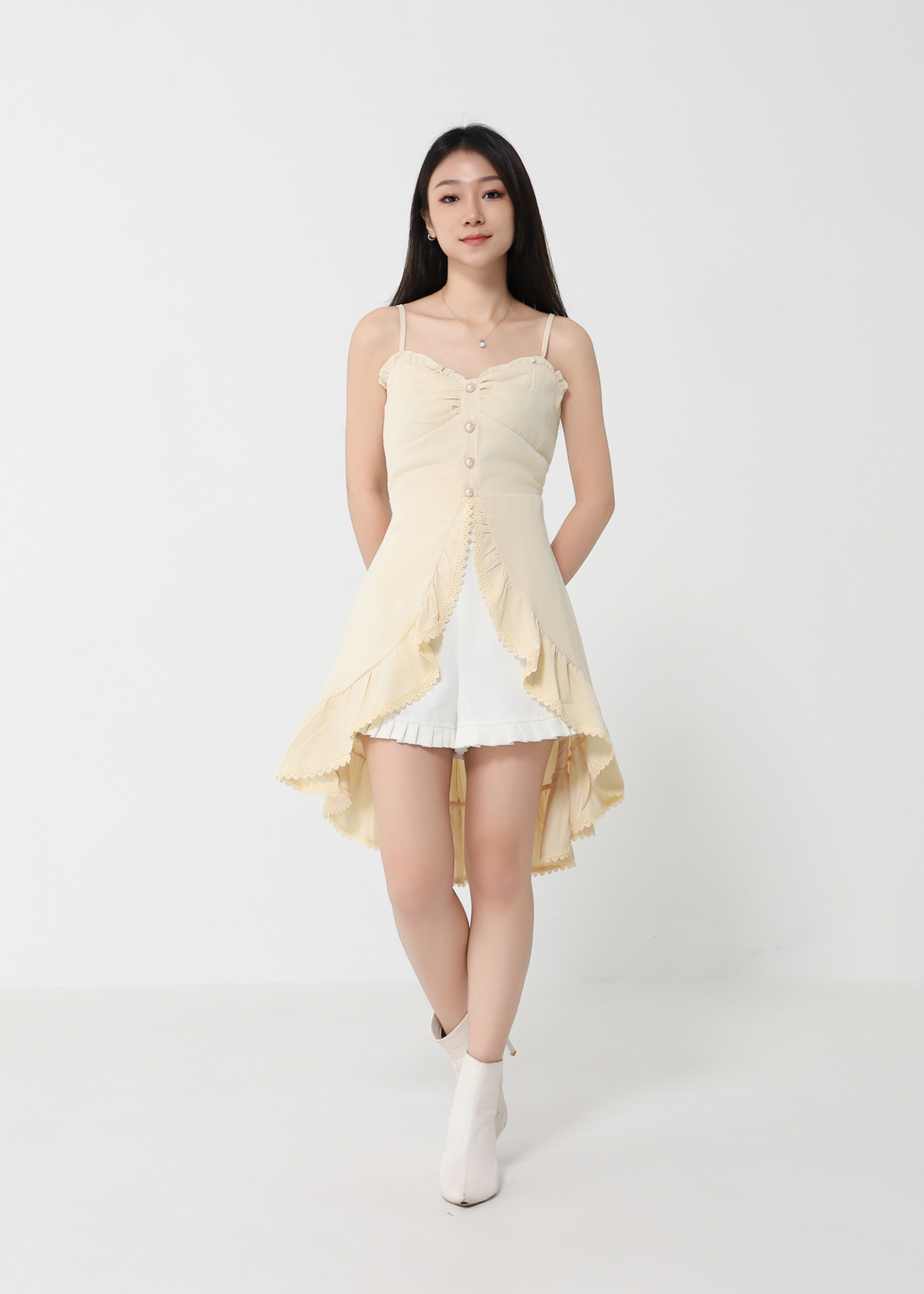 Ruffles With Lace Dress 31508