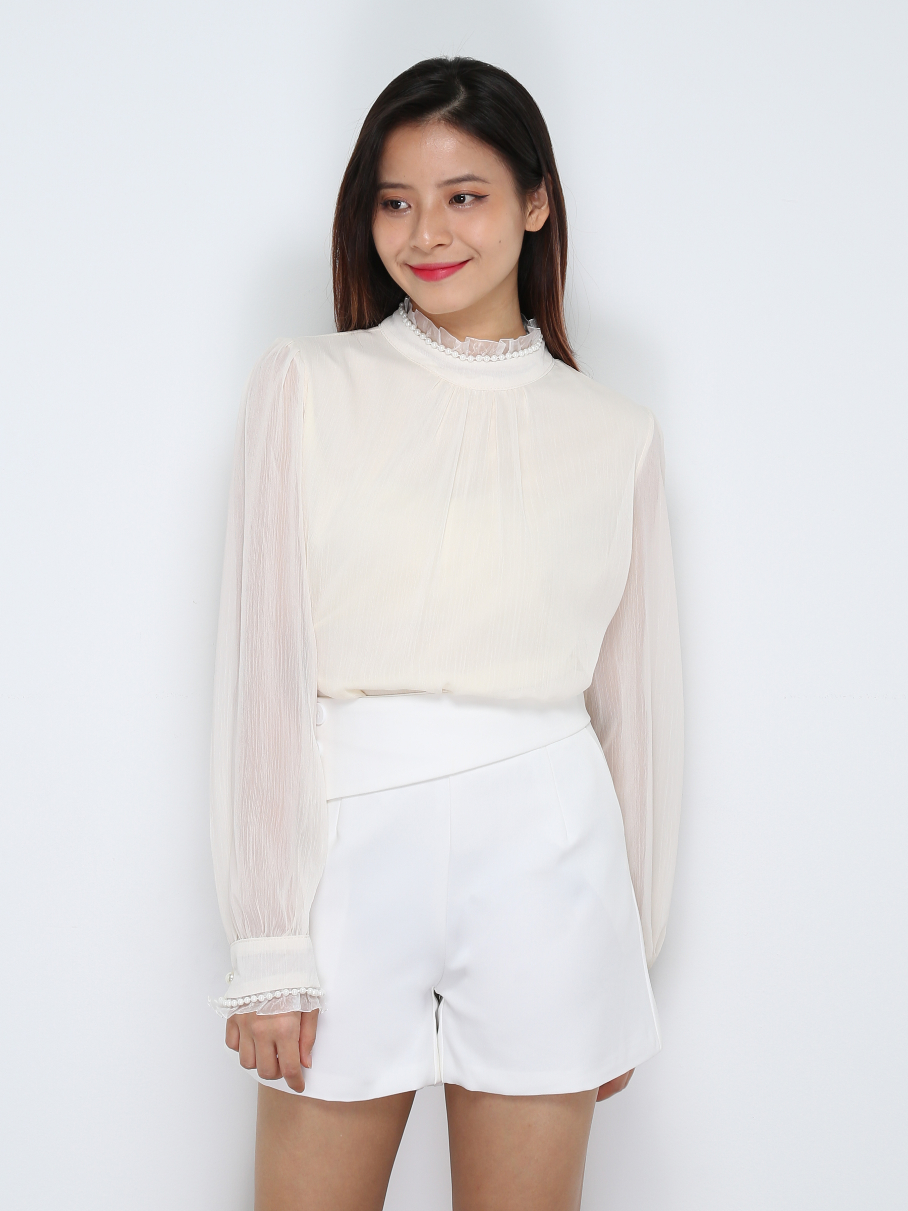 High Waist Side Pocket Short Pants 31555