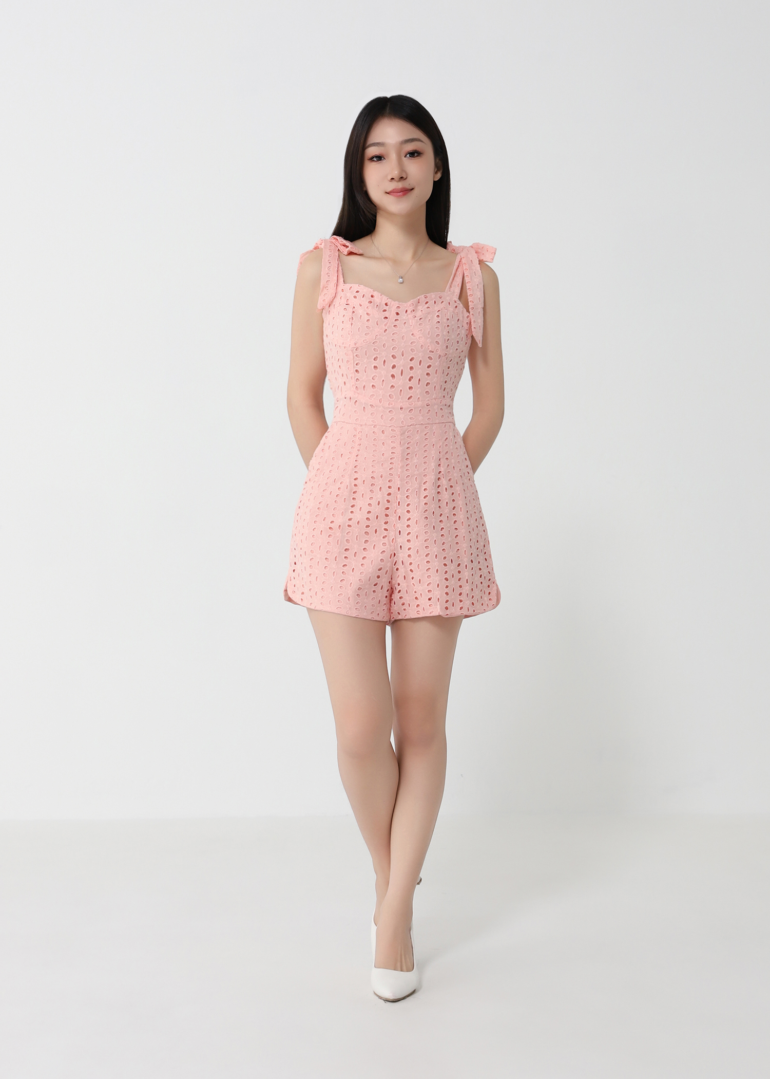 Eyelet Strap Tie Up Jumpsuit 31596