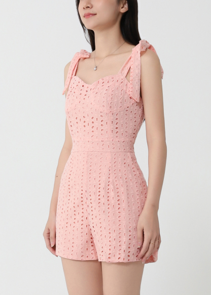 Eyelet Strap Tie Up Jumpsuit 31596