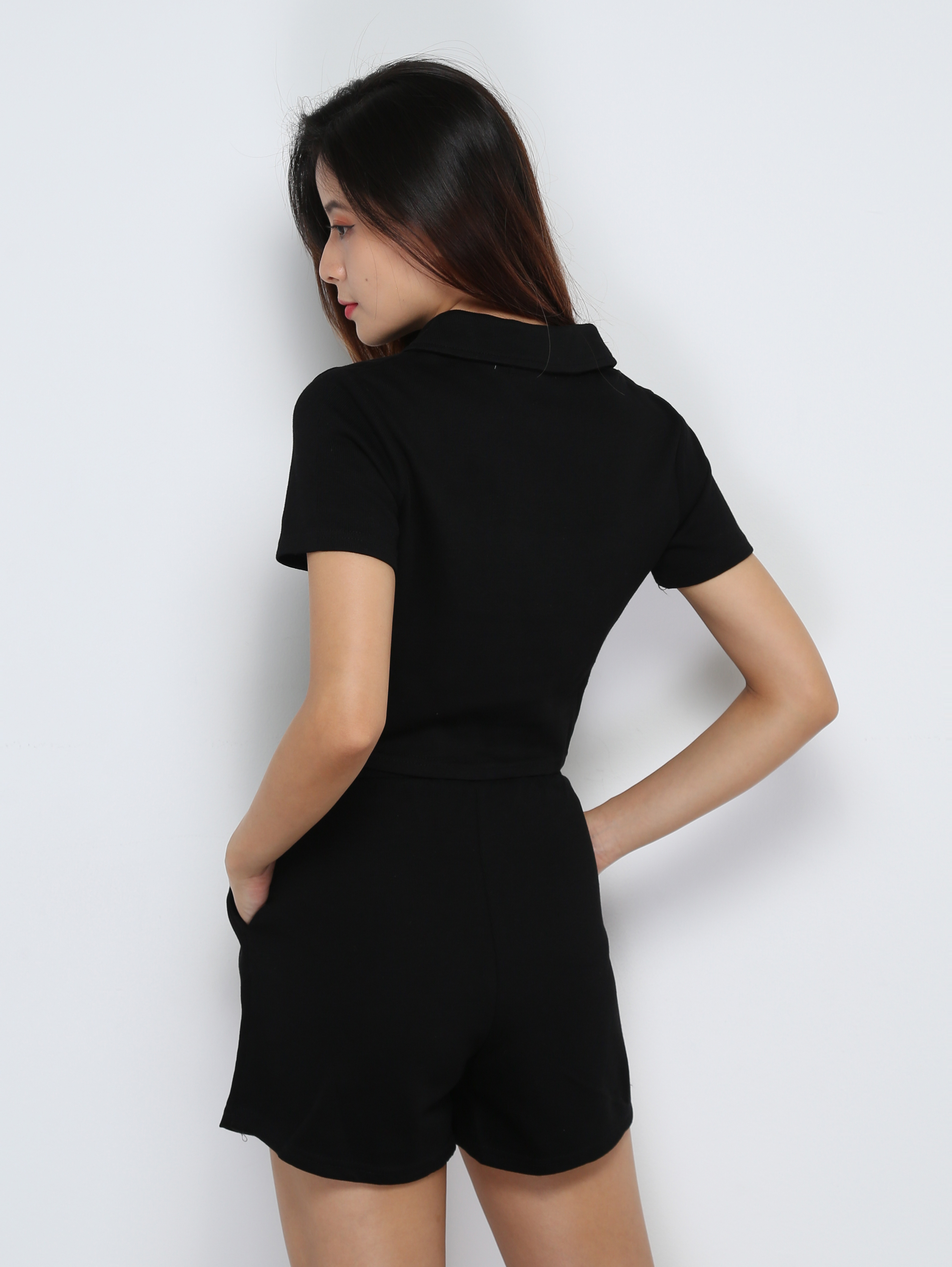 Short Sleeve Front Button Top With Short Pant Set 31654