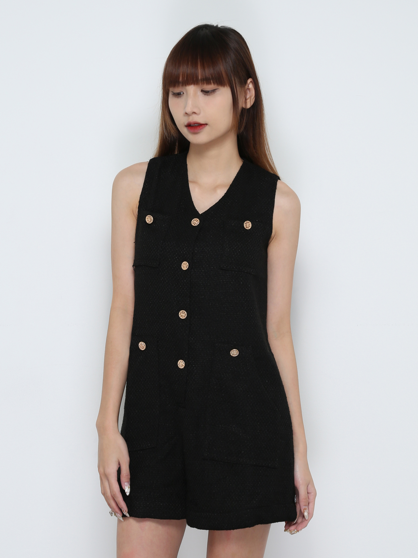 Sleeveless Front Button Jumpsuit 31739