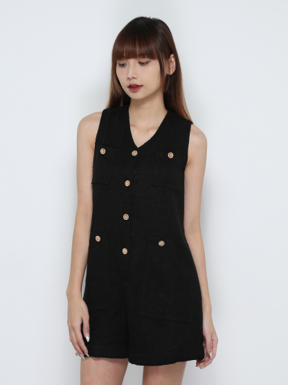 Sleeveless Front Button Jumpsuit 31739