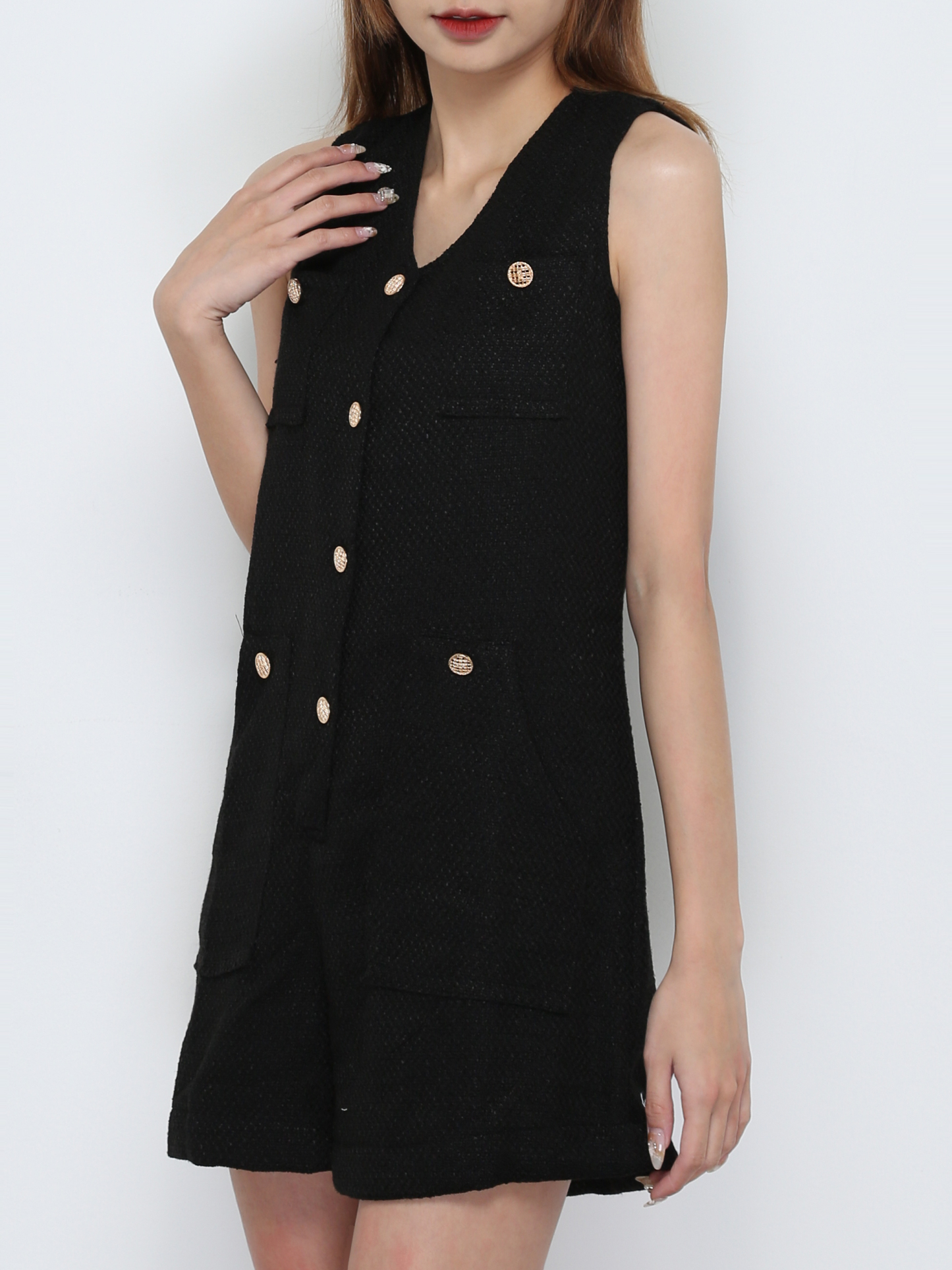 Sleeveless Front Button Jumpsuit 31739