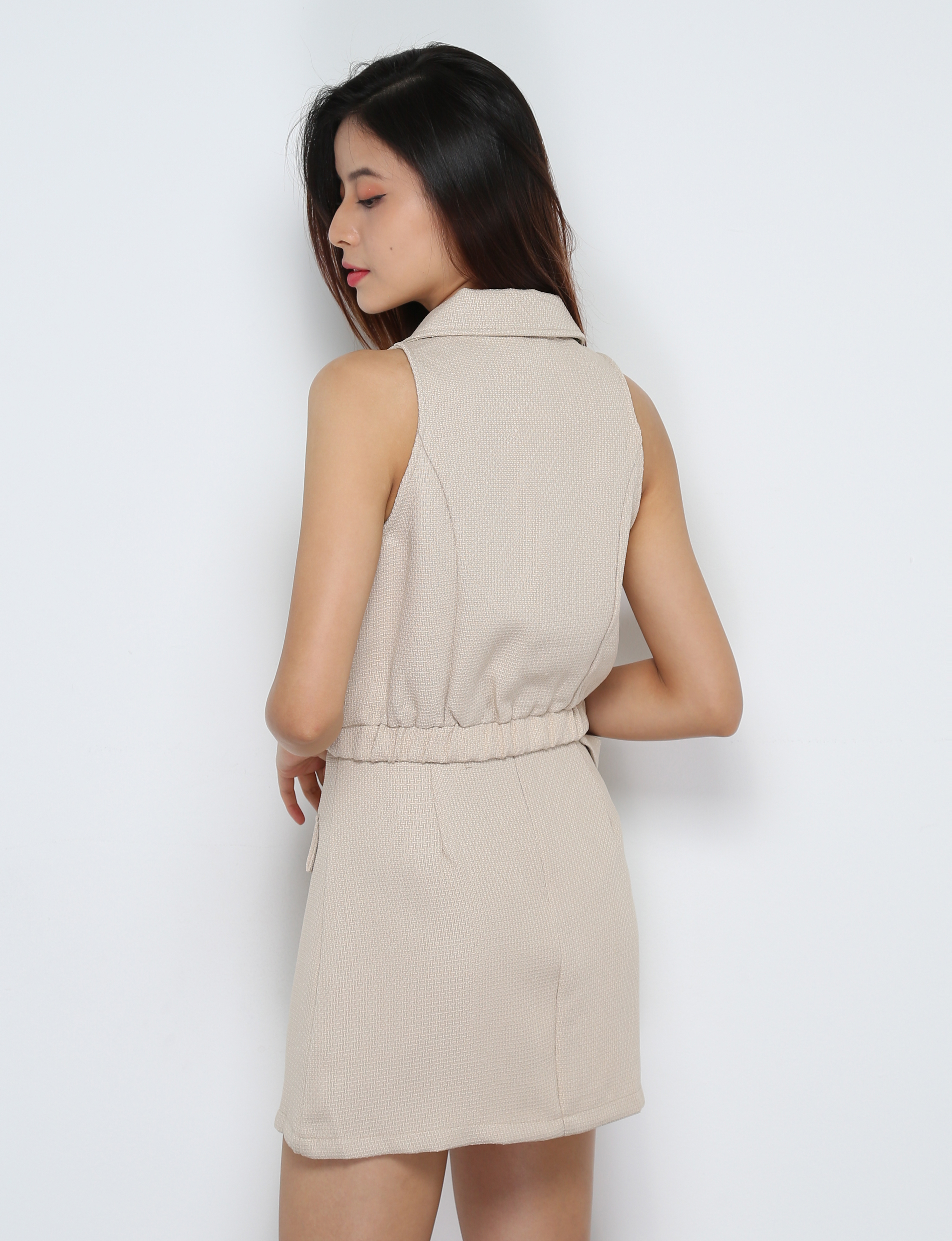 Sleeveless Top With Skirt Pants Set 31817